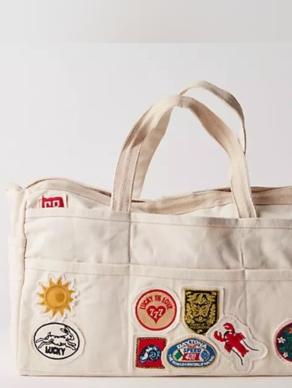 Free People Kiss My Patch Carryall Canvas Bag.